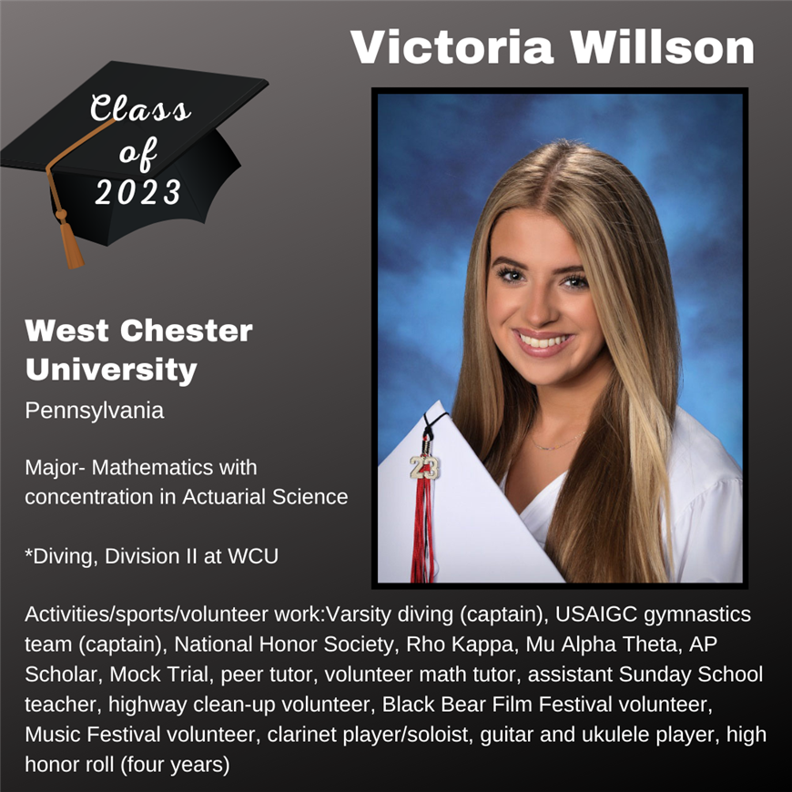 Top 25 Grad, Victoria Willson